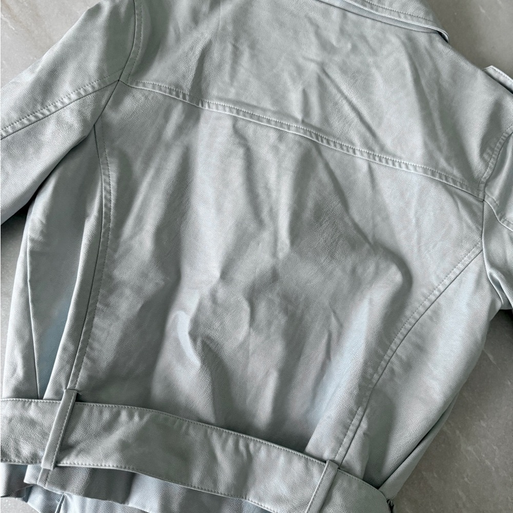 Wild Honey Women Light Blue Vegan Leather Moto - Picture 10 of 13